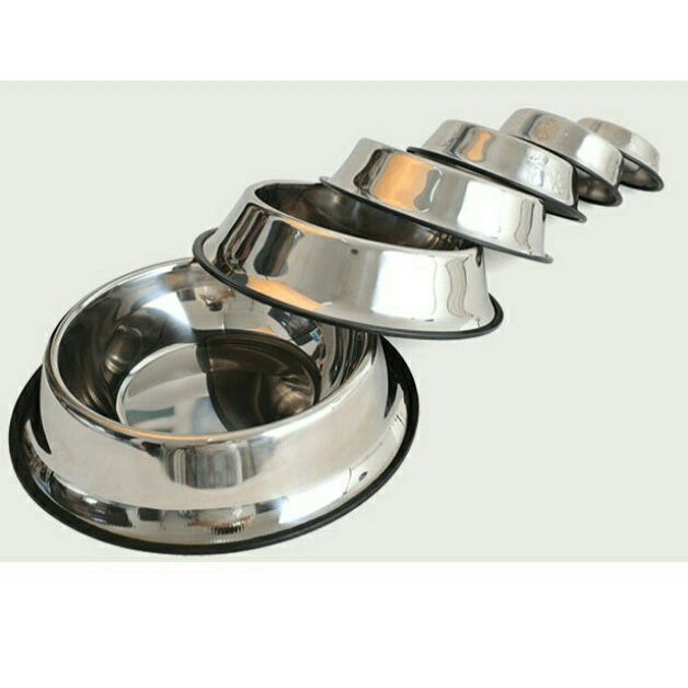 Bát ăn inox đế cao su cho chó mèo