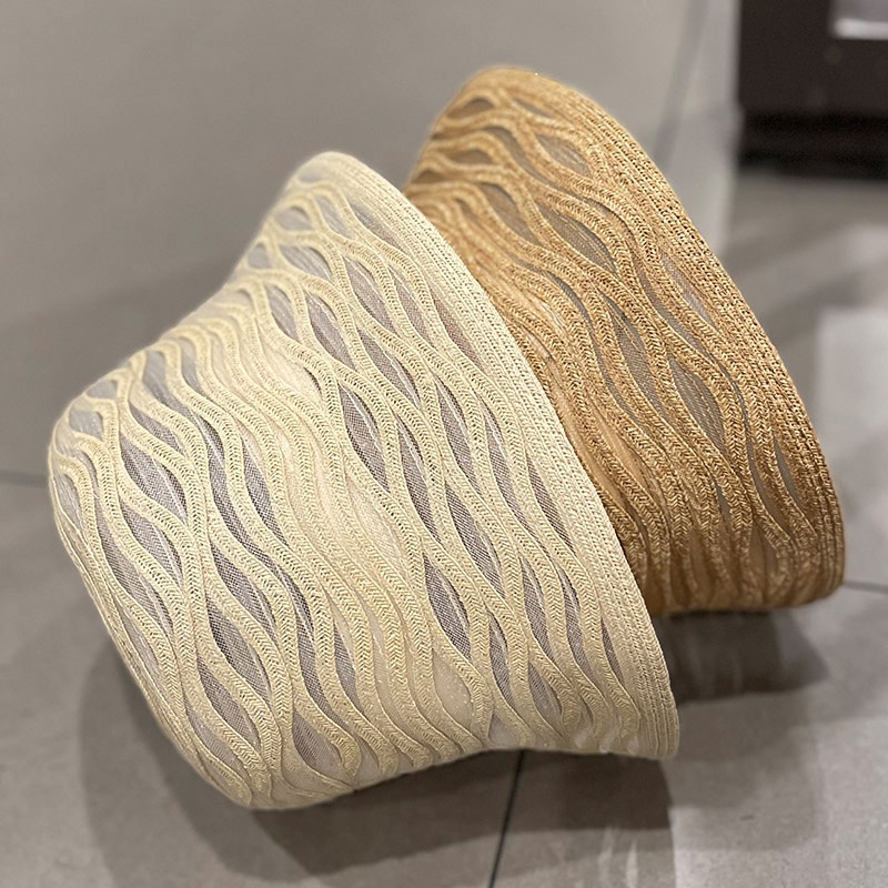 Nón Tai Bèo Đan Cói Phối Lưới Thoáng Khí Phong Cách Nhật Bản Màu Sắc Thời Trang Xuân Hè Dễ Phối Đồ