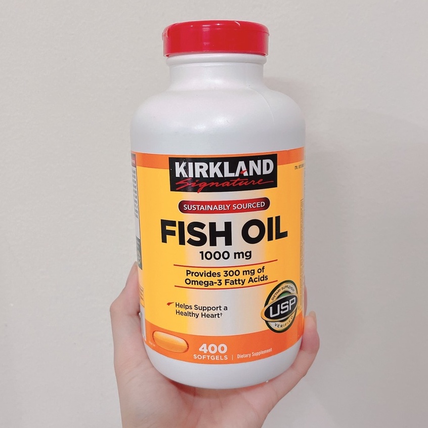 Viên Uống Dầu Cá Kirkland Fish Oil Omega3 1000mg 400 Viên