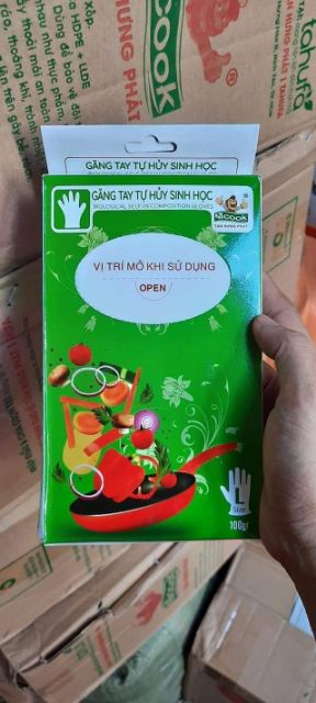 100 cái găng tay tự hủu sinh học..