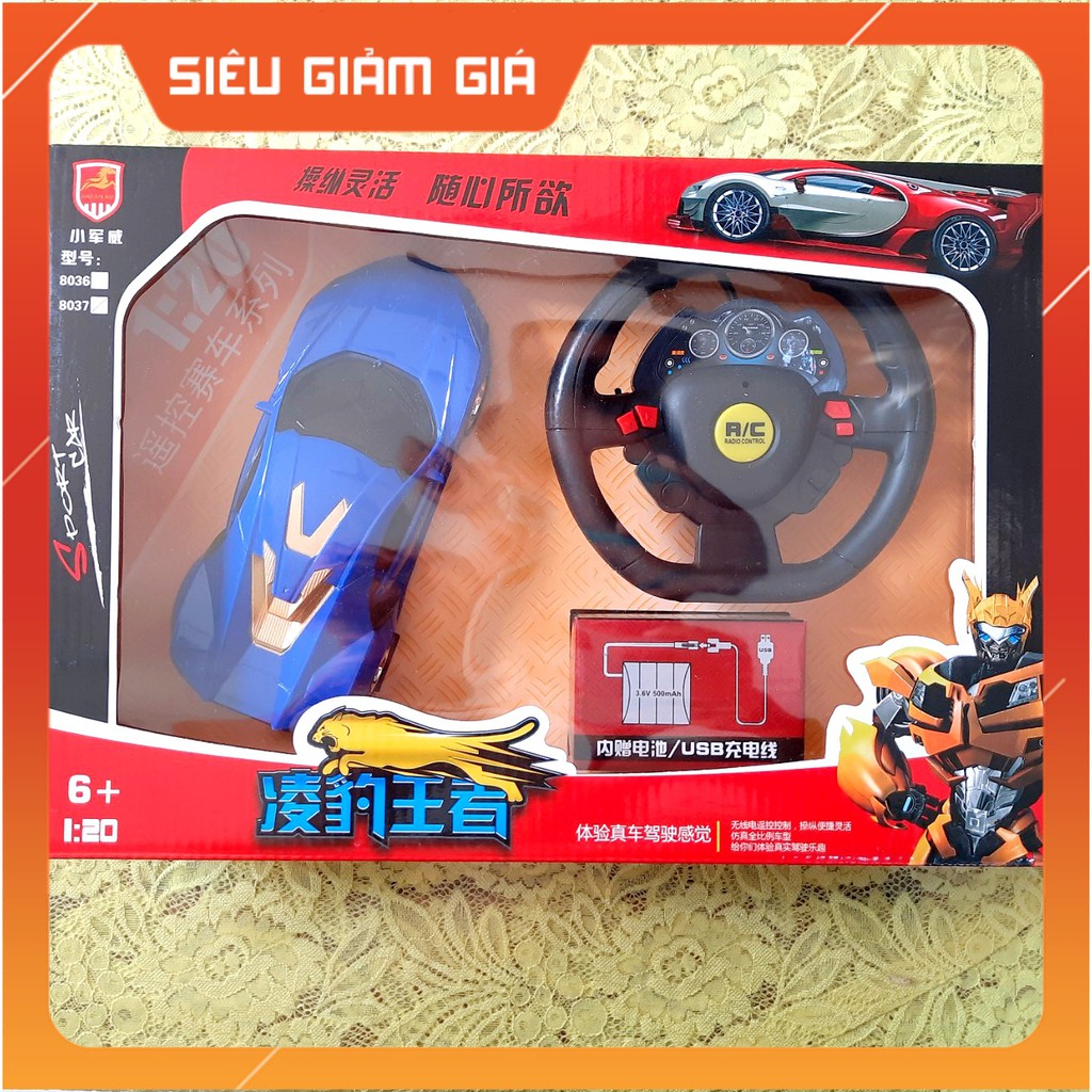 Xe Đua Điều Khiển Từ Xa 4 hướng kèm Pin hỗ trợ sạc qua USB có sẵn tiện lợi