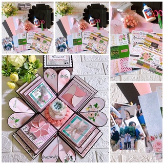 Combo nguyên liệu làm love box 3 lớp size 12cm -Có video hướng dẫn làm- Tặng 36 ảnh
