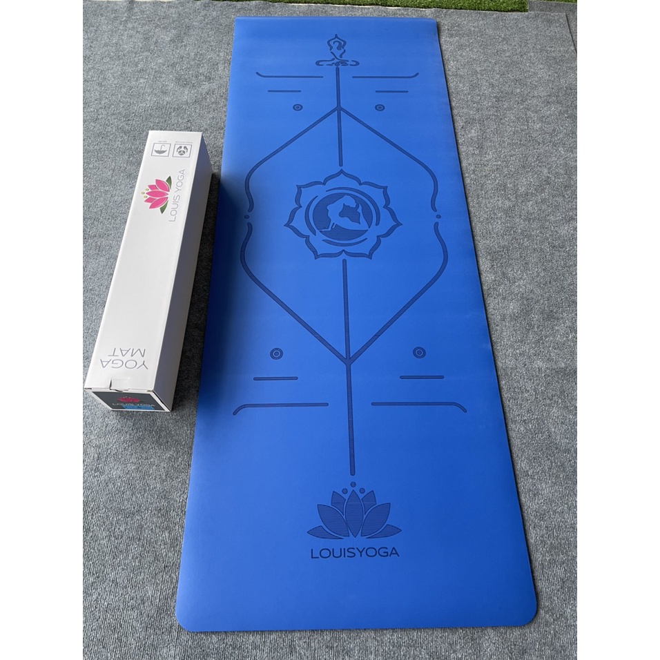 Thảm cao su Louis basic - Thư viện Yoga - Dày 5mm, nặng 3,2kg, kích thước 186cm x68cm