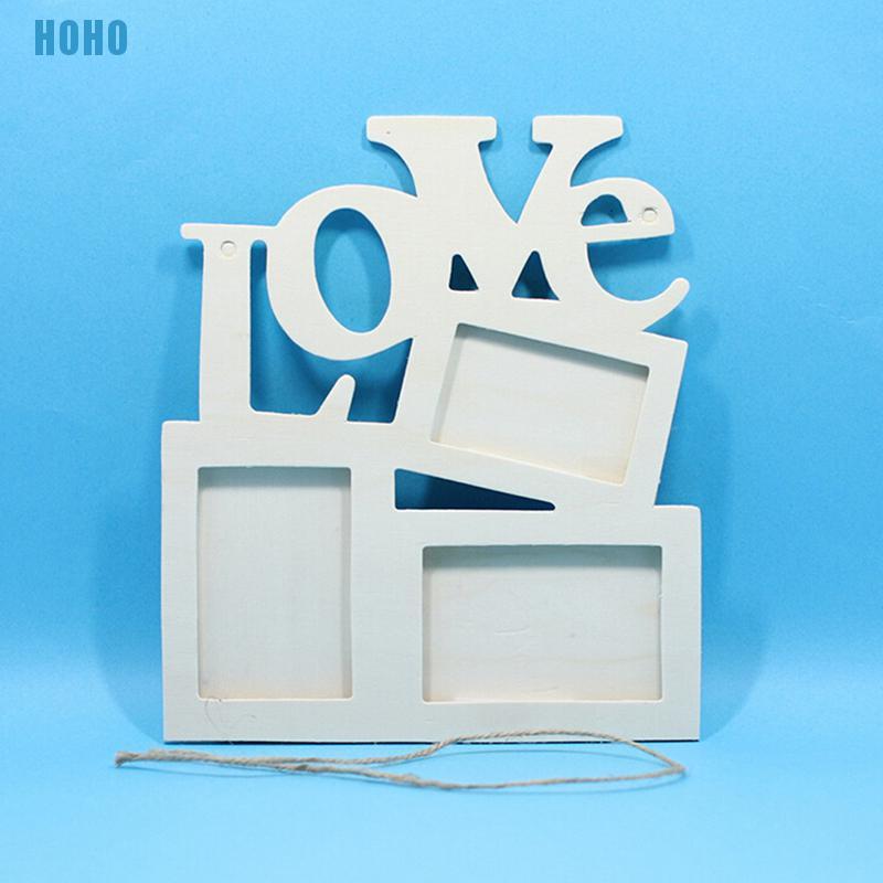 Khung Ảnh Bằng Gỗ Hình Chữ Love Xinh Xắn Dùng Trang Trí