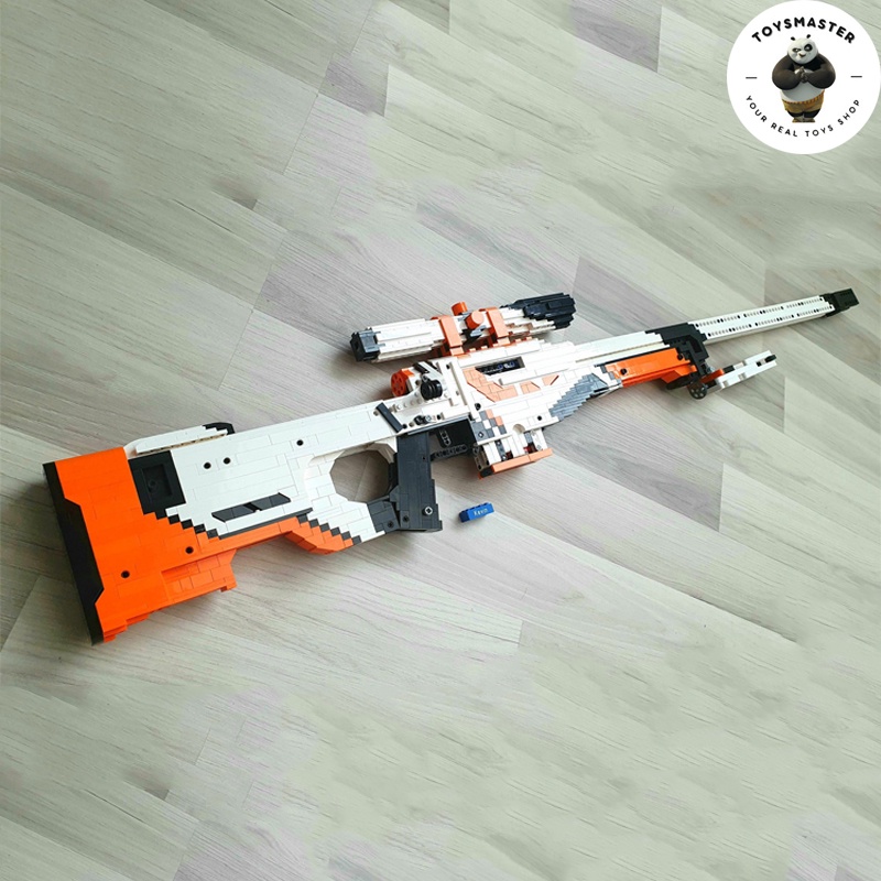 Đồ Chơi Lắp Ráp Mô Hình Sniper AWP Asiimov PUBG CS:GO Với 2000+ PCS,Phiên Bản Kevin183.Đồ Chơi Thông Minh Cho Bé
