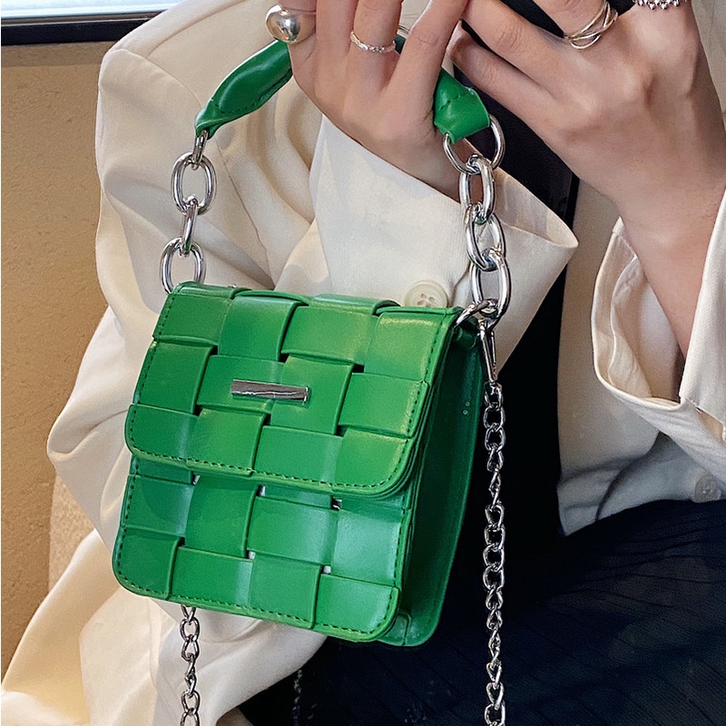 Túi Đeo Chéo mini Đan Dây Xích Thời Trang 2022 Cao Cấp Cho Nữ sm