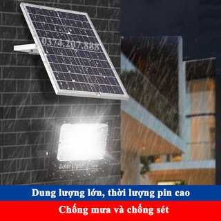 Đèn năng lượng mặt trời, Đèn led pha năng lượng mặt trời 100w BABA [Den Nang Luong Mat Troi]