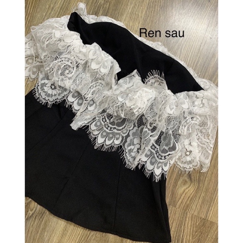 Set áo quây ren + quần giả váy