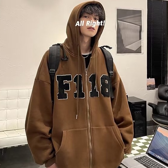 Áo Khoác Cardigan Có Mũ Trùm Dài Tay Thời Trang Mùa Thu Giản Dị Dành Cho Nam