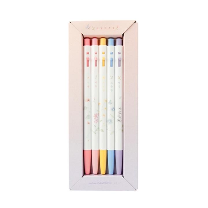 Set 5 Cây Bút Bi ARTBOX Hàn Quốc Dòng Khu Vườn Bí Mật