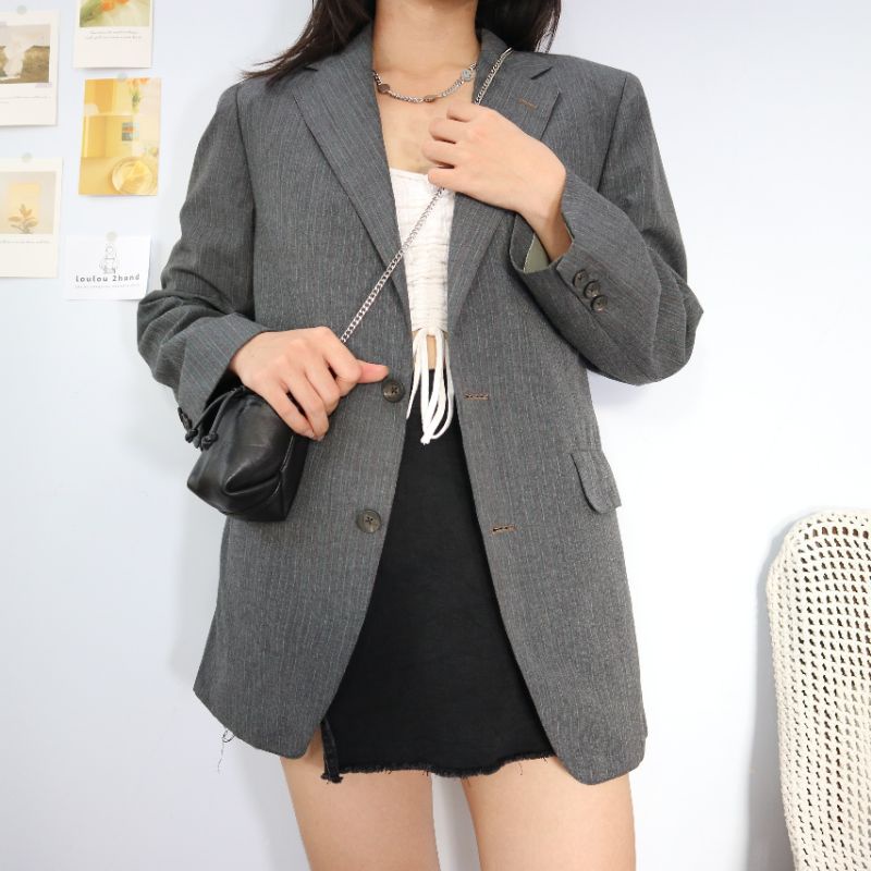 BLAZER MENSWEAR xám sọc