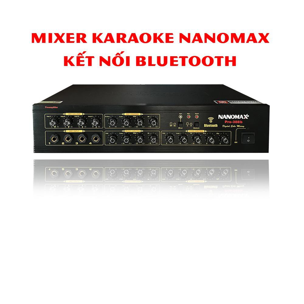 Mixer Karaoke Nanomax KM 202 - Vang cơ chống hú có bluetooth Nanomax V-1500