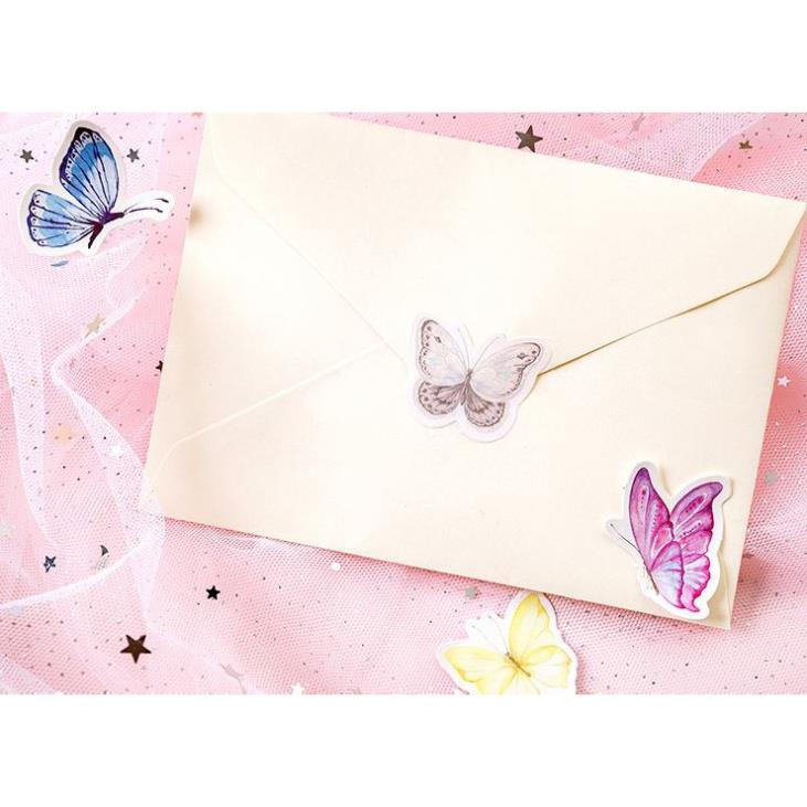 Bộ 46 Sticker Hàn Quốc hình con bướm dán trang trí E29