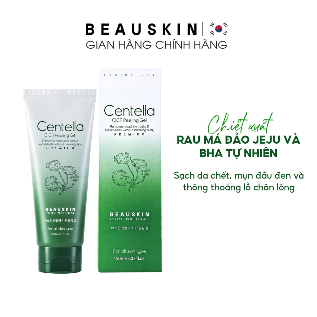 Tẩy Tế Bào Chết Mặt BEAUSKIN Centella Cica Dành Cho Da Dầu Mụn 150ml BCPG0300110