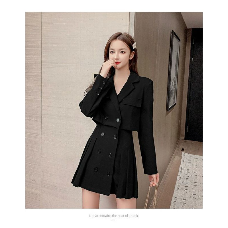 Váy dáng vest dọc cúc thân