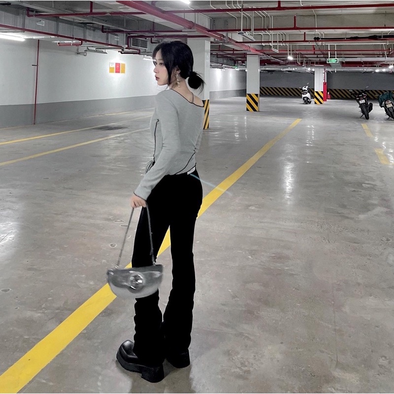 GILL BABY | Quần legging lưng cao ống nhún trendy