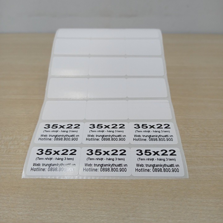 [35*22mm]3600 tem giấy in mã vạch, mini code barcode QR code dạng decal dán máy in nhiệt