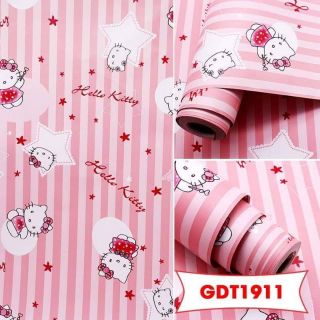 Cuộn 10m giấy dán tường hello kitty