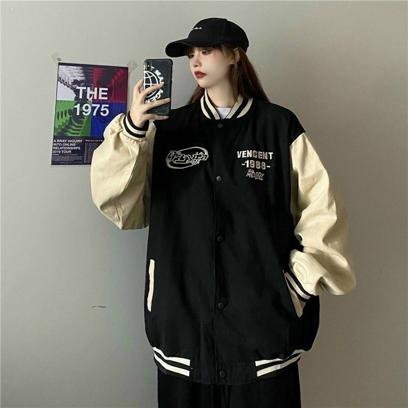Áo khoác bomber nam nữ freesize chất da pha,da lộn 2 lớp chống nắng tốt 1988 - BoBo Store