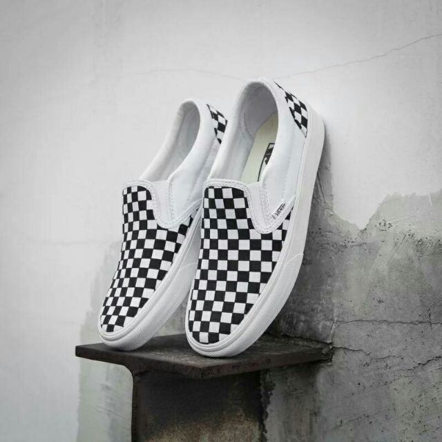 Giày vans slip on checkerboard