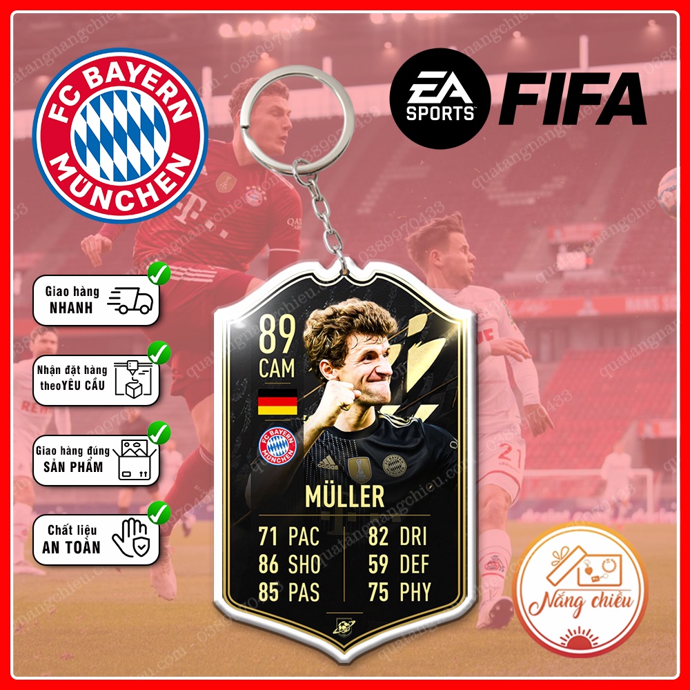 Móc Khóa Thomas Muller, CLB bóng đá Bayern Munich ☘️MÓC KHÓA THẺ CẦU THỦ☘️
