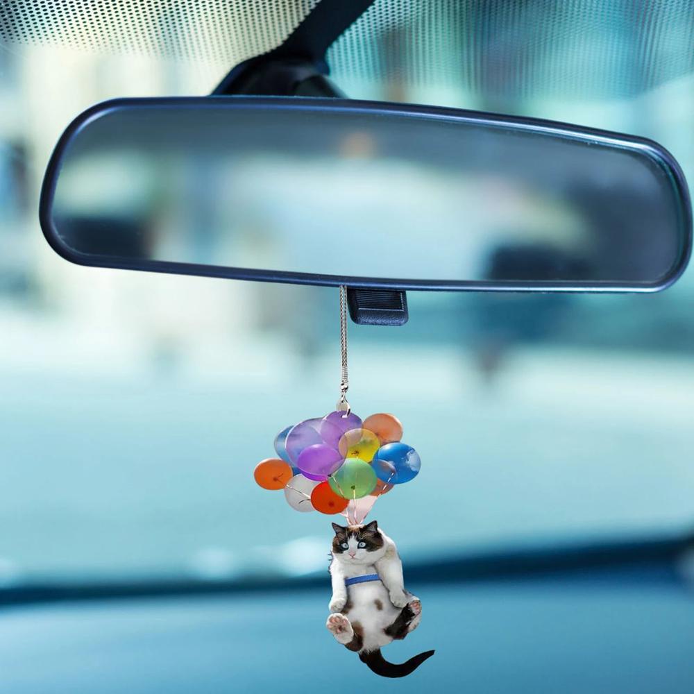 Phụ Kiện Treo Trang Trí Xe Hơi Hình Chú Mèo Bằng Acrylic Dễ Thương