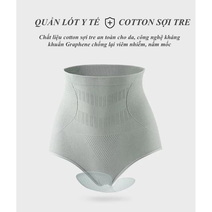 QUẦN LÓT NỮ COTTON SỢI TRE CẠP CAO VANVENE GEN BỤNG TẠO EO THON NÂNG MÔNG THÔNG HƠI KHÁNG KHUẨN CHỐNG VIÊM NHIỄM Q450 | BigBuy360 - bigbuy360.vn