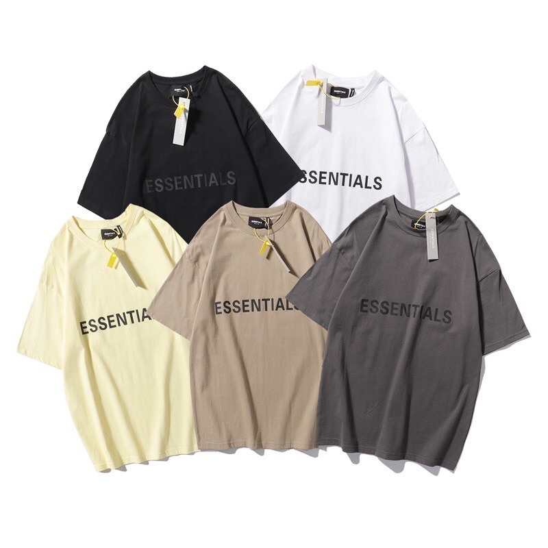 Áo Thun ESENTIALS, from rộng unisex Nam và Nữ, chất vải cotton 100% cao cấp[ ORDER Quảng Châu]