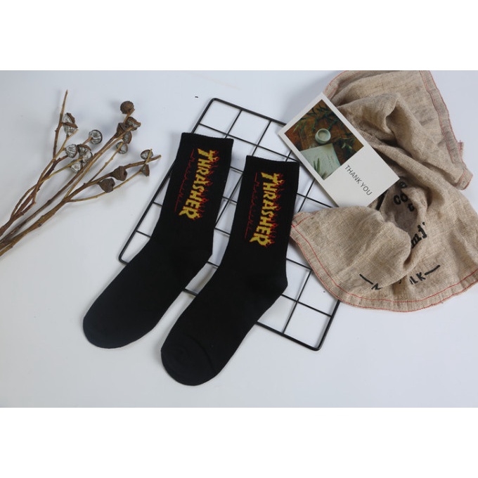 Vớ THRASHER cao cổ Nam Nữ phong cách thể thao, trẻ trung, năng động.