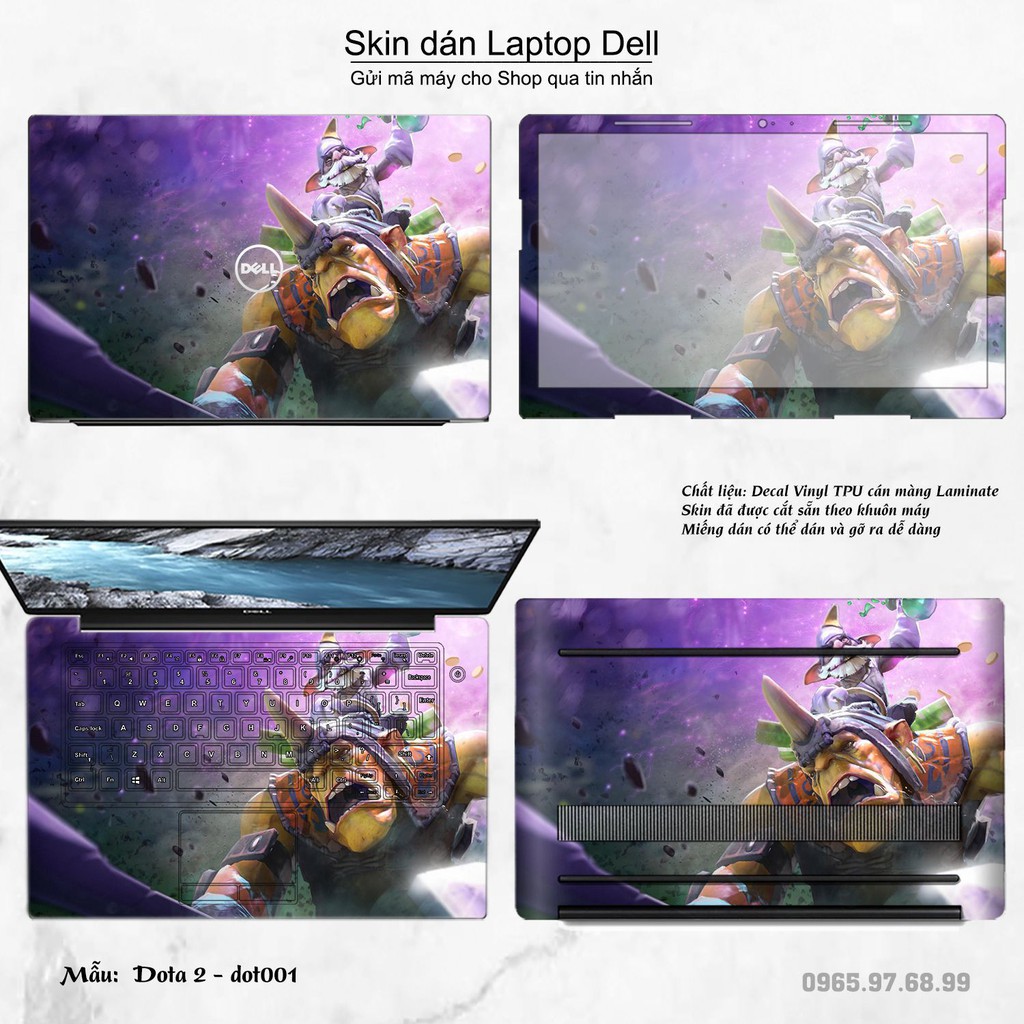 Skin dán Laptop Dell in hình Dota 2 (inbox mã máy cho Shop)