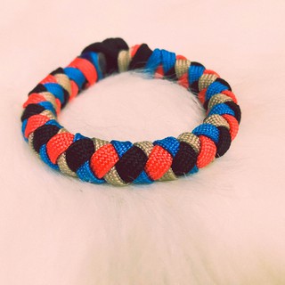 Vòng tay paracord 4 strand braid mix skull