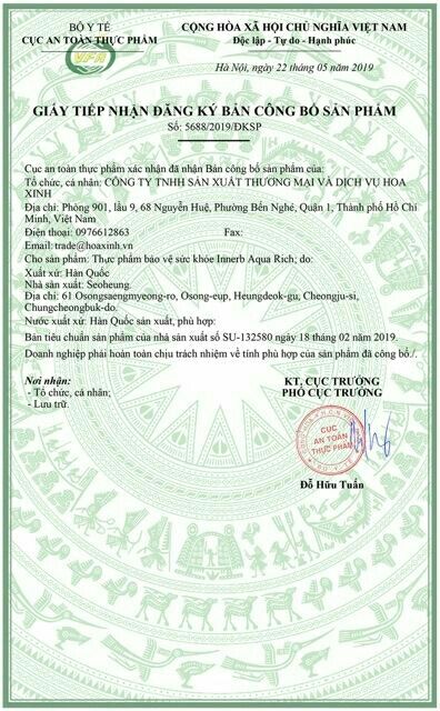 viên cấp nước và collagen Innerb Aqua rich Hàn Quốc | Thế Giới Skin Care