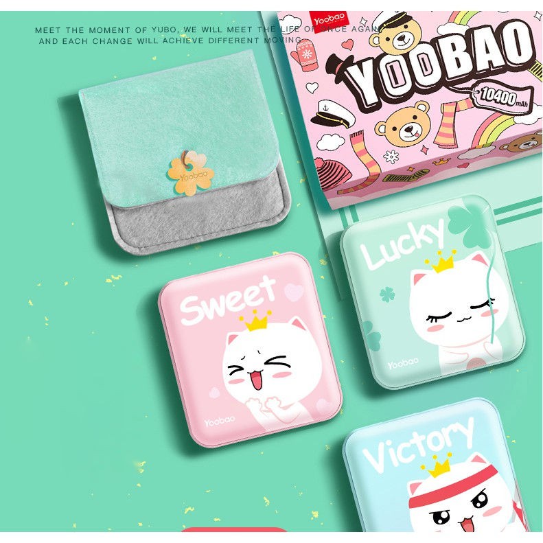 Pin sạc dự phòng YOOBAO YB-6024 dung lượng pin 10000mAh Chính Hãng Tặng túi + cáp sạc | BigBuy360 - bigbuy360.vn