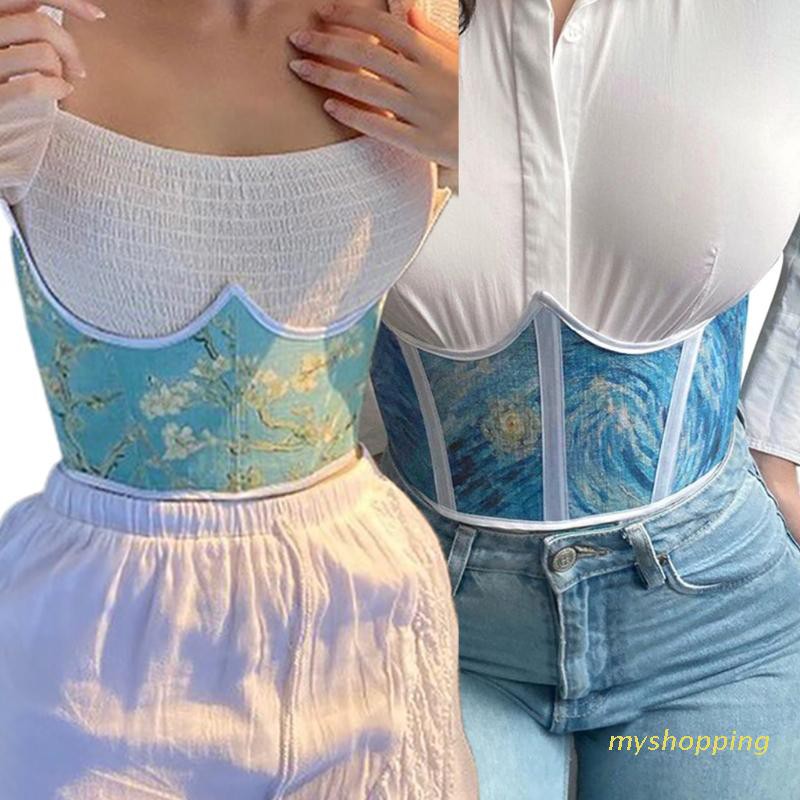 Áo Lửng Hai Dây In Họa Tiết Thời Trang Quyến Rũ Dành Cho Nữ