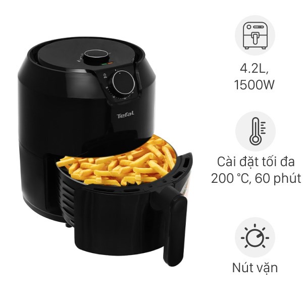 Nồi chiên không dầu Tefal EY201815 - 4.2L - đen - HAPOS