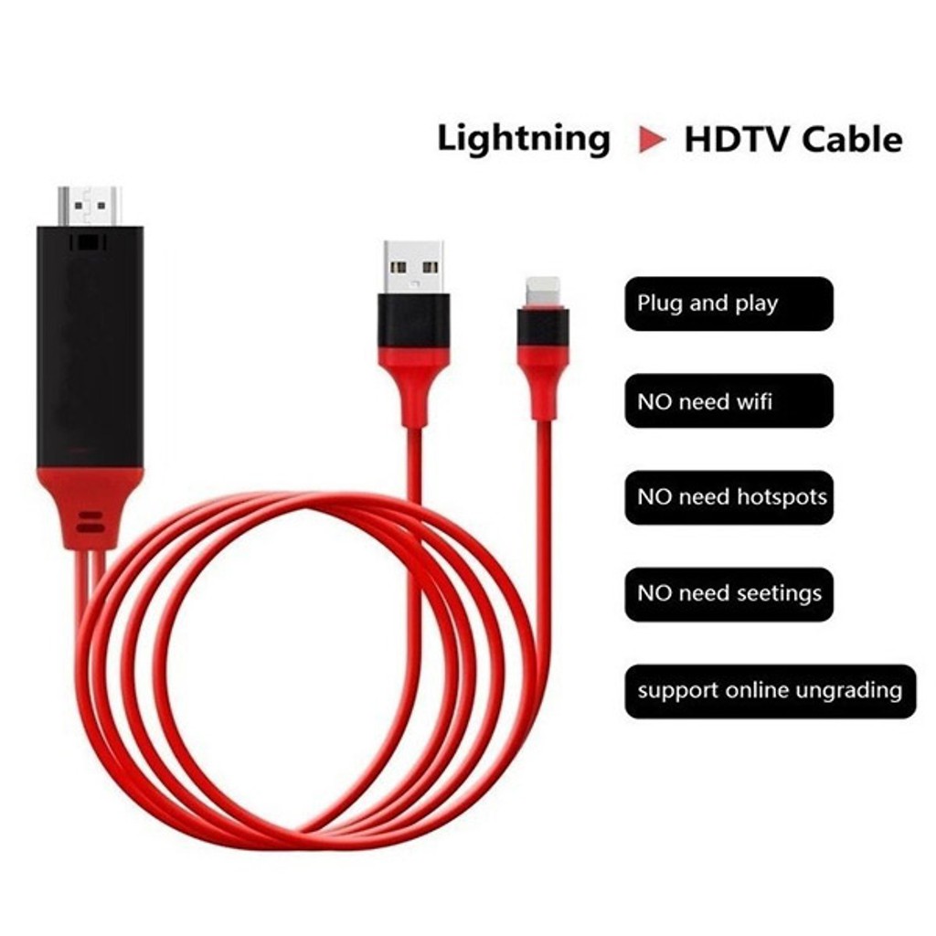 Cáp Chuyển Lightning-HDTV(Chuyển Tín Hiệu Từ Iphone Ra HDMI) Chất Lượng Tốt