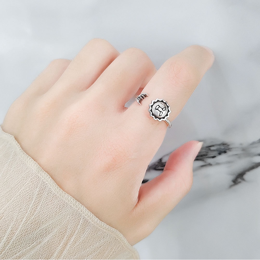 Nhẫn Xoay Hình Mặt Trời / Ngôi Sao / Mặt Trăng Có Thể Điều Chỉnh Áp Suất