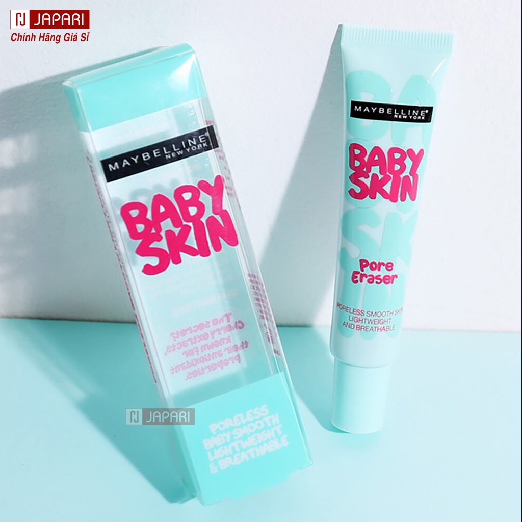 Kem Lót Kiềm Dầu Maybelline Baby Skin CHÍNH HÃNG-Kem Lót Trang Điểm Maybeline Cho Da Khô,Da Dầu,Nhạy Cảm Lâu Trôi JAPARI