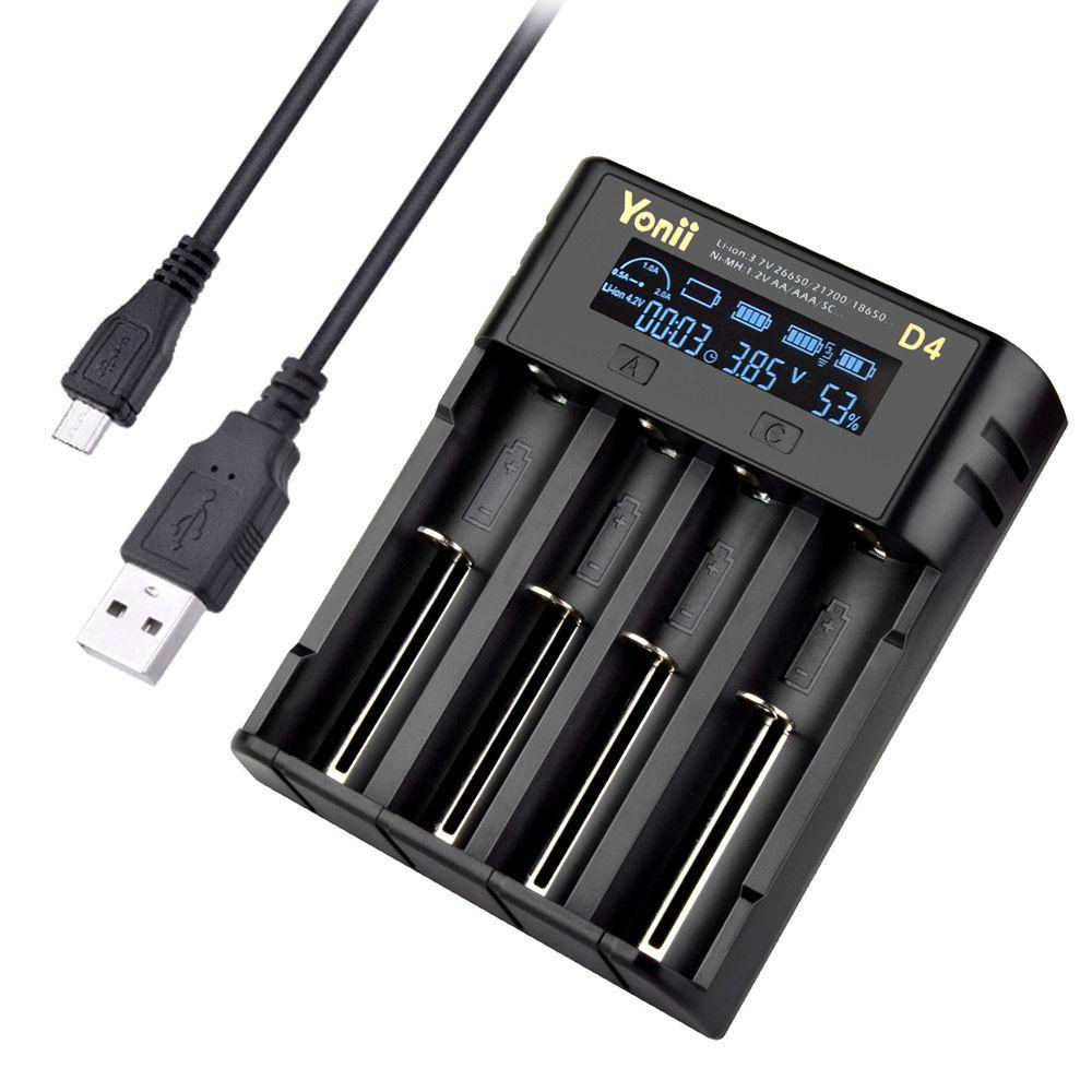 Bộ Sạc Pin Li-ion 4 Ngăn Với Màn Hình LCD