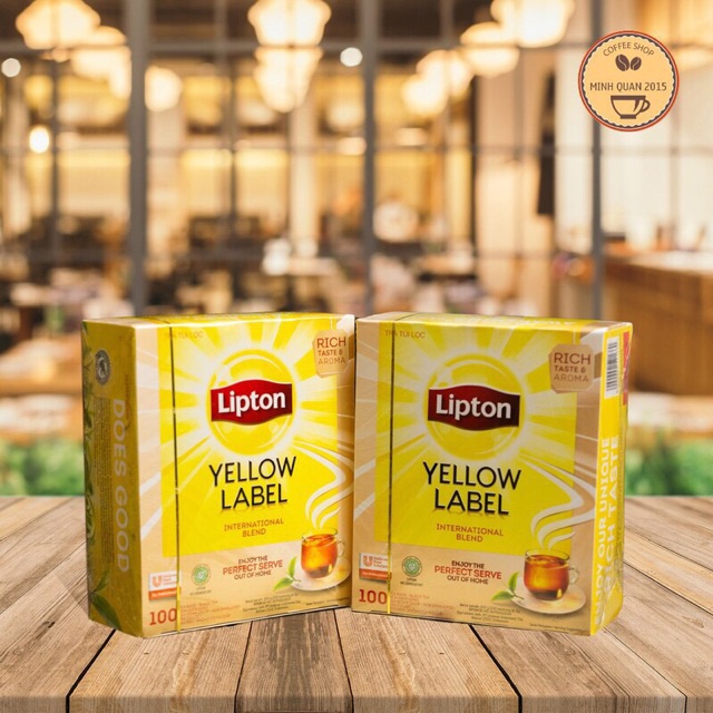 TRÀ LIPTON túi lọc nhãn Vàng Loại 100 gói ~2gr