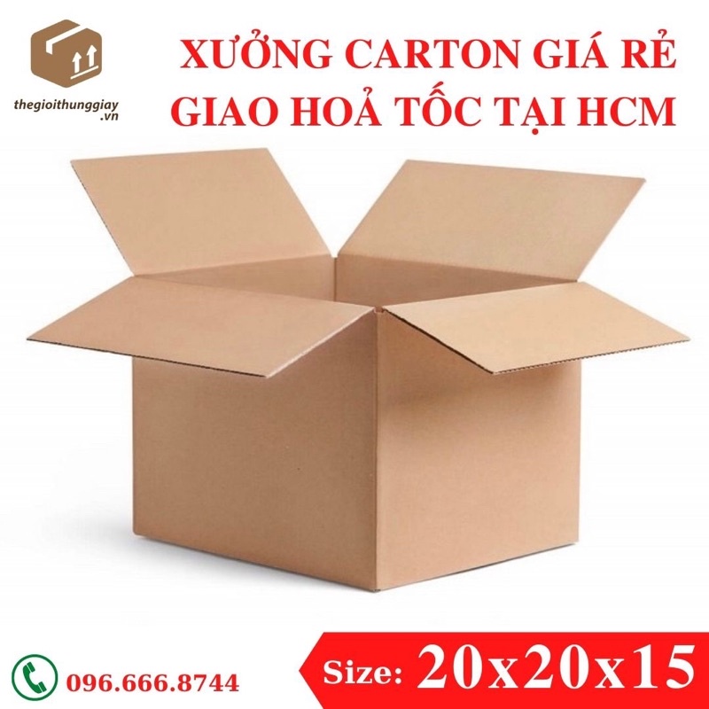 10 Hộp giấy 20x20x15 Ship COD/đóng hàng/giá rẻ