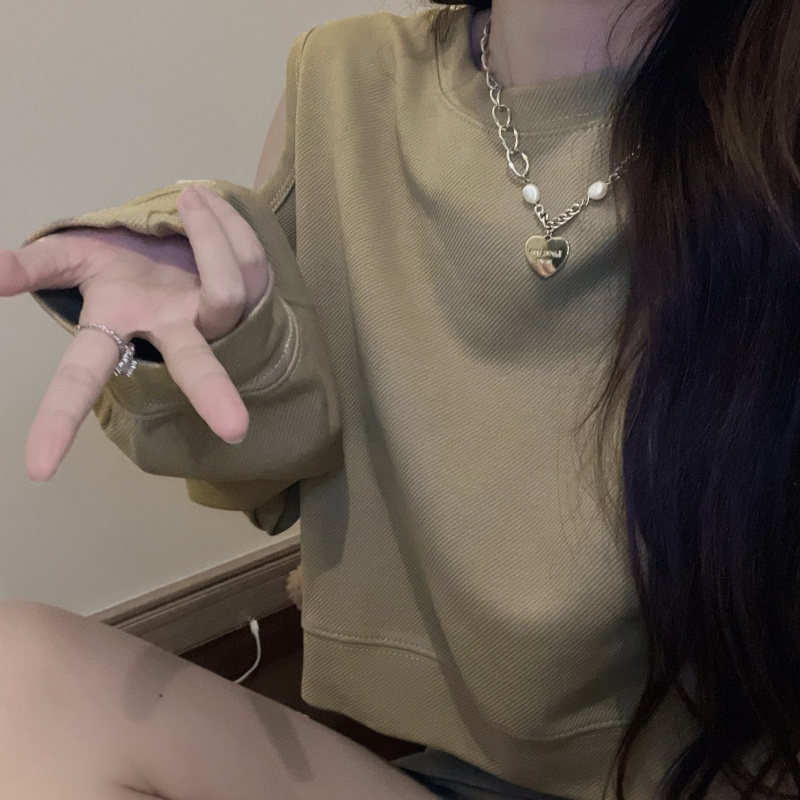 IELGY  Áo sweater Khoét Rỗng Thiết Kế Có Thể Đảo Ngược Cho Nữ