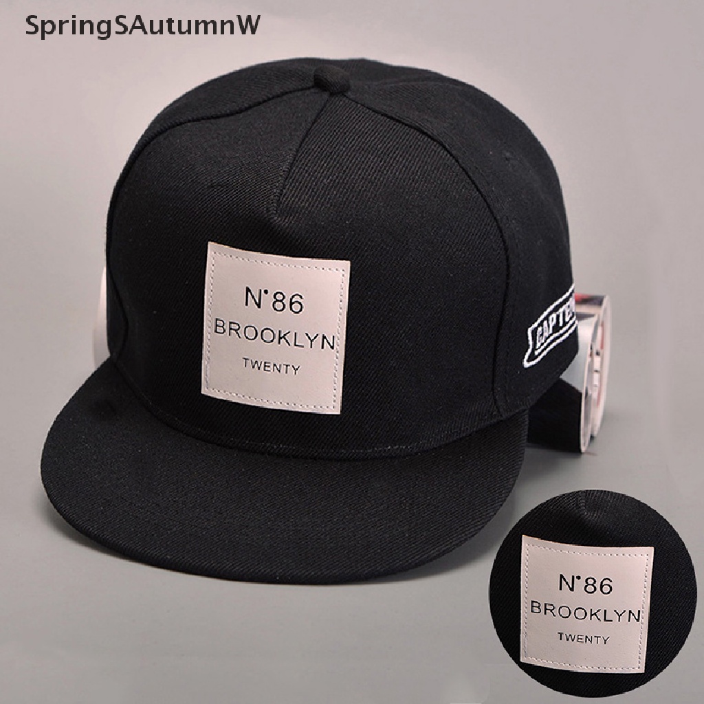 Mũ Lưỡi Trai Màu Trơn Thêu Chữ BROOKLYN Phong Cách hiphop Cho Nam Và Nữ