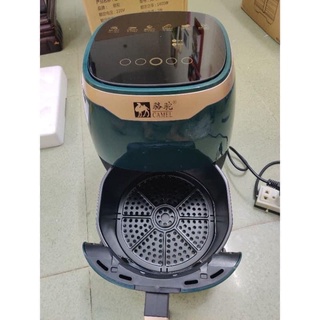 nồi chiên không dầu camel loại 5l, 6l, 7l sẵn xanh và đen có kèm quà tặng, camel 6l