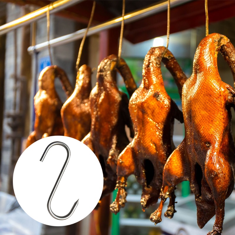 Set 20 móc treo thịt bằng thép không gỉ sắc bén cho nhà bếp