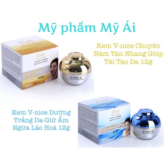 Kem dưỡng da v-nice 12g, kem trắng da, mờ nám tàn nhang vnice mỹ phẩm mỹ ái