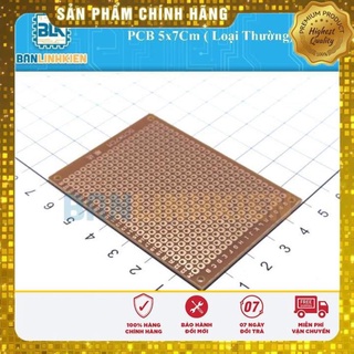 Phíp Đồng Đục Lỗ PCB 5x7Cm