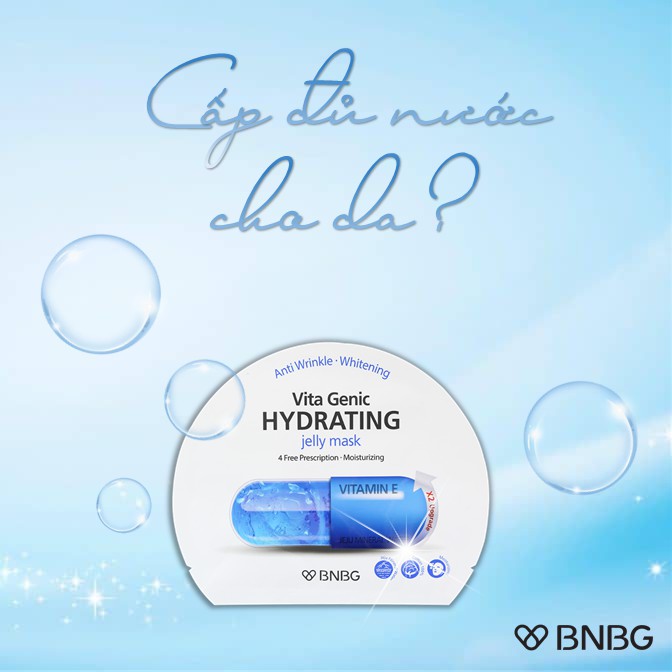 Mặt nạ giấy cấp nước dưỡng ẩm da mềm mượt, căng bóng BNBG Vita Genic Hydrating Jelly Mask (Vitamin E) 30ml