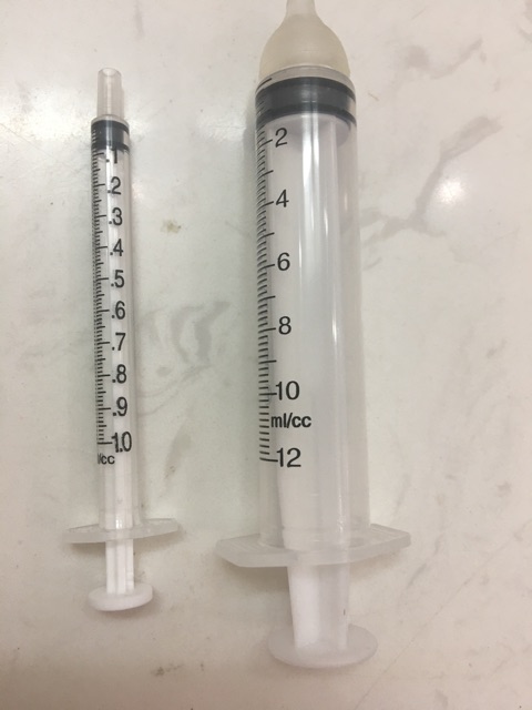 Xilanh 1ml bón thức ăn/ thuốc cho bé combo 10 xilanh
