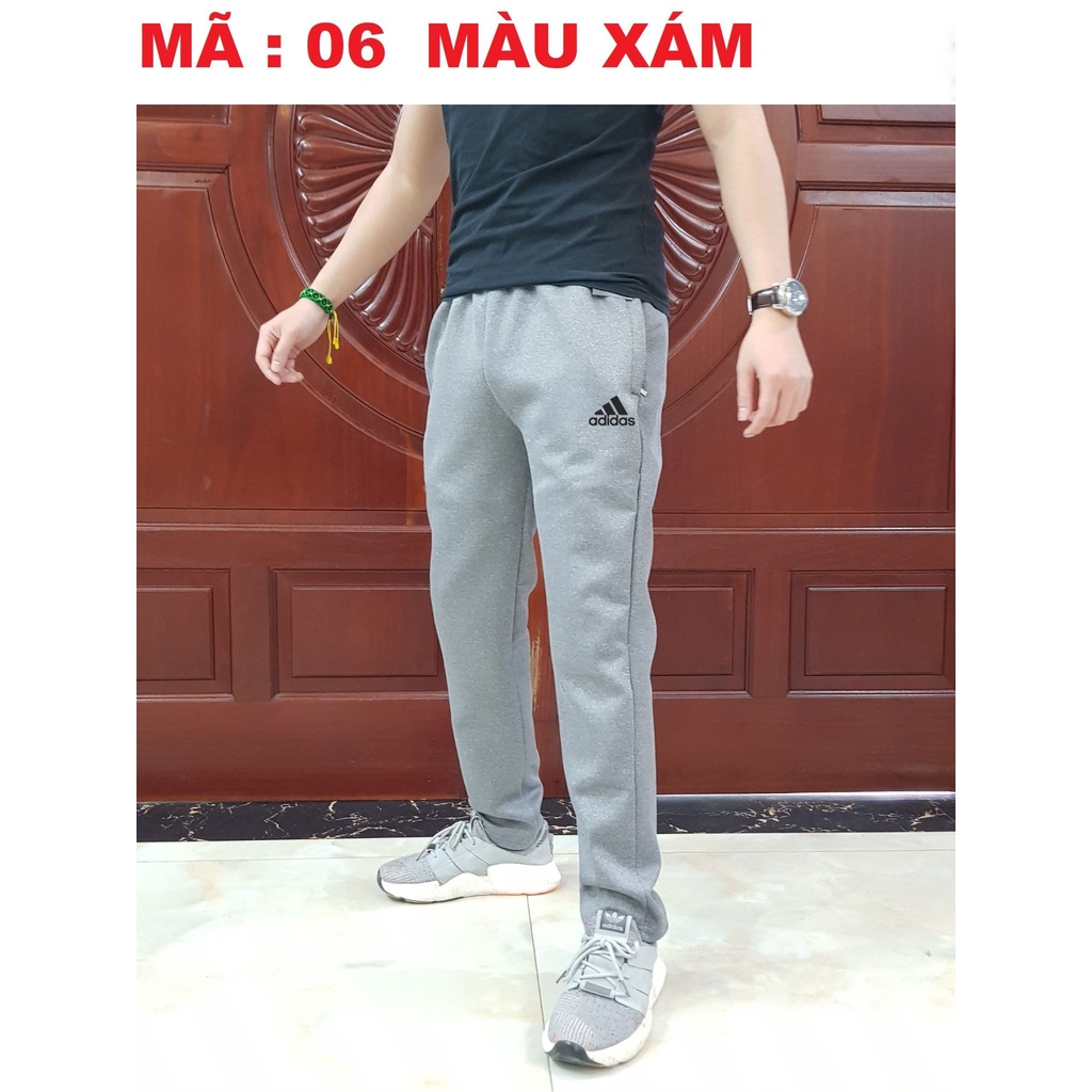 Quần Jogger nam ADIDAS thể thao chất liệu cotton da cá co giãn 4 chiều, thấm hút mồ hôi 3 màu
